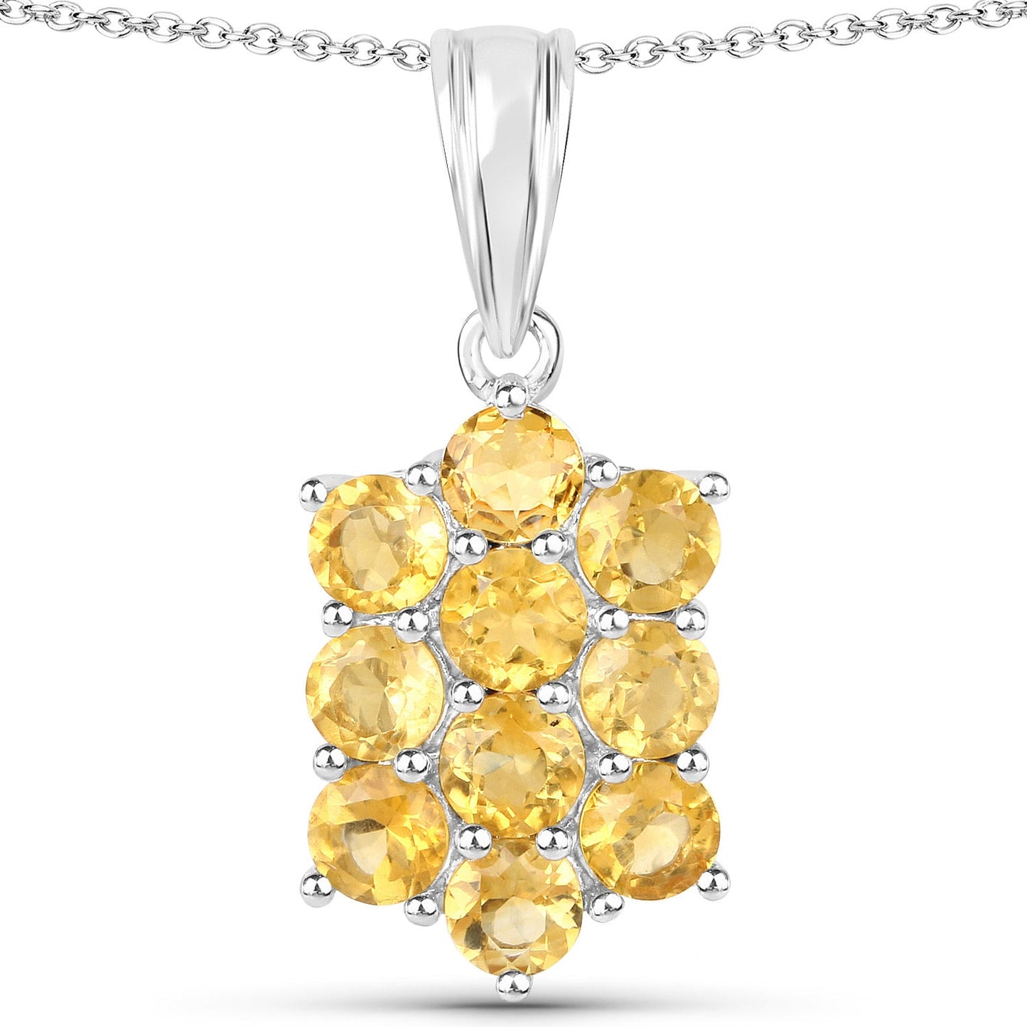 Ensemble de bijoux en argent sterling avec citrine véritable de 6,60 carats