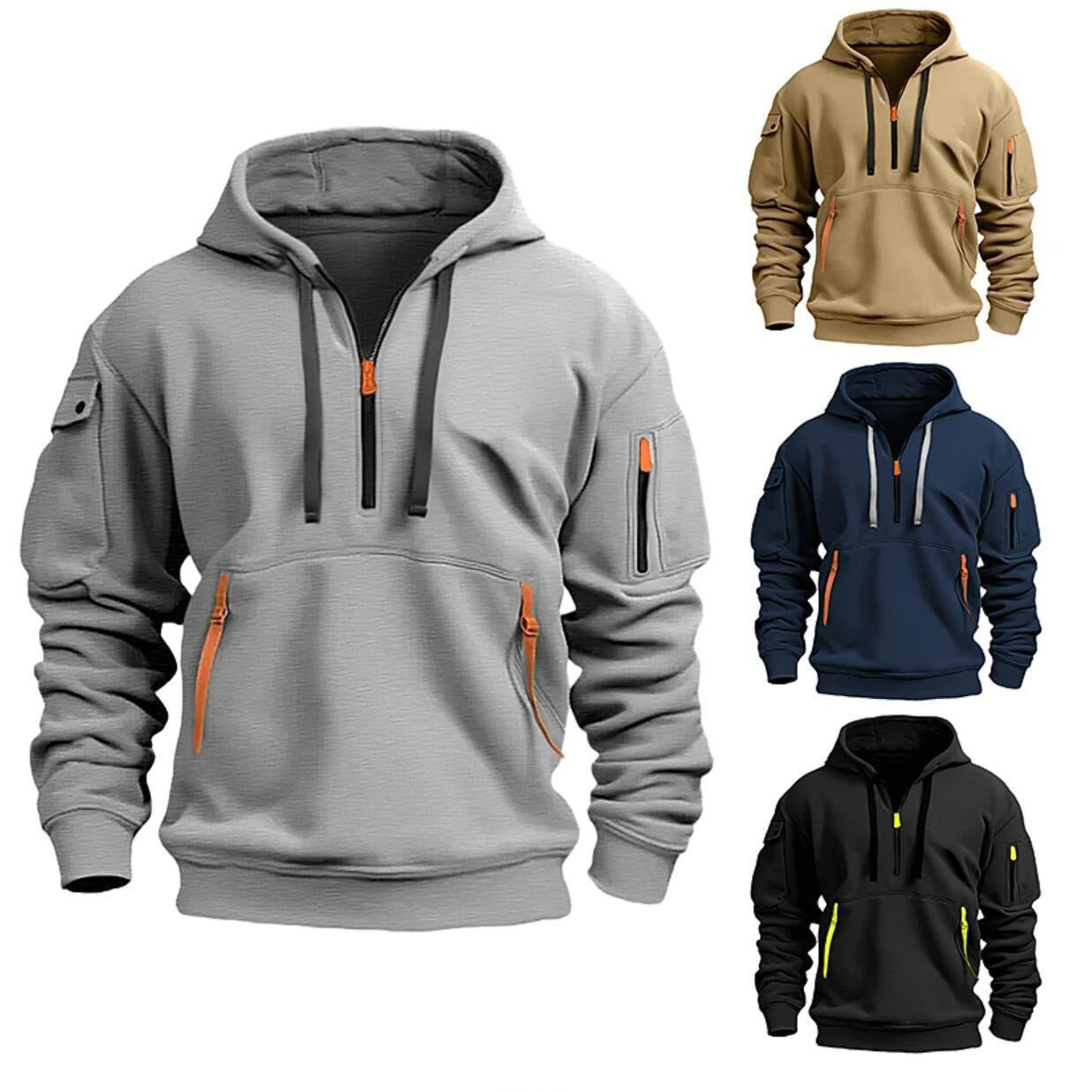 Dropped Shoulder Hooded Sweatshirt for All Sizes