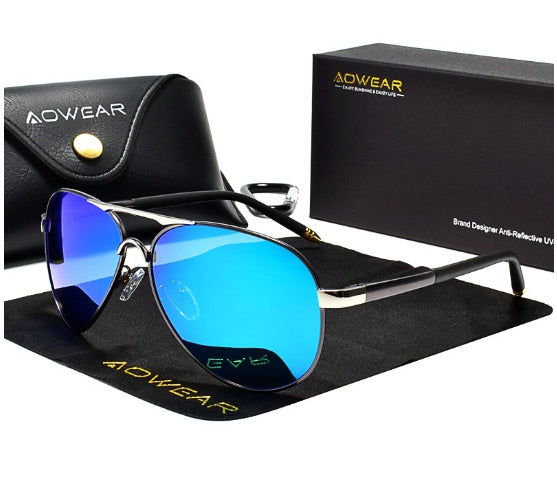 Lunettes de pilote premium avec grande monture pour hommes
