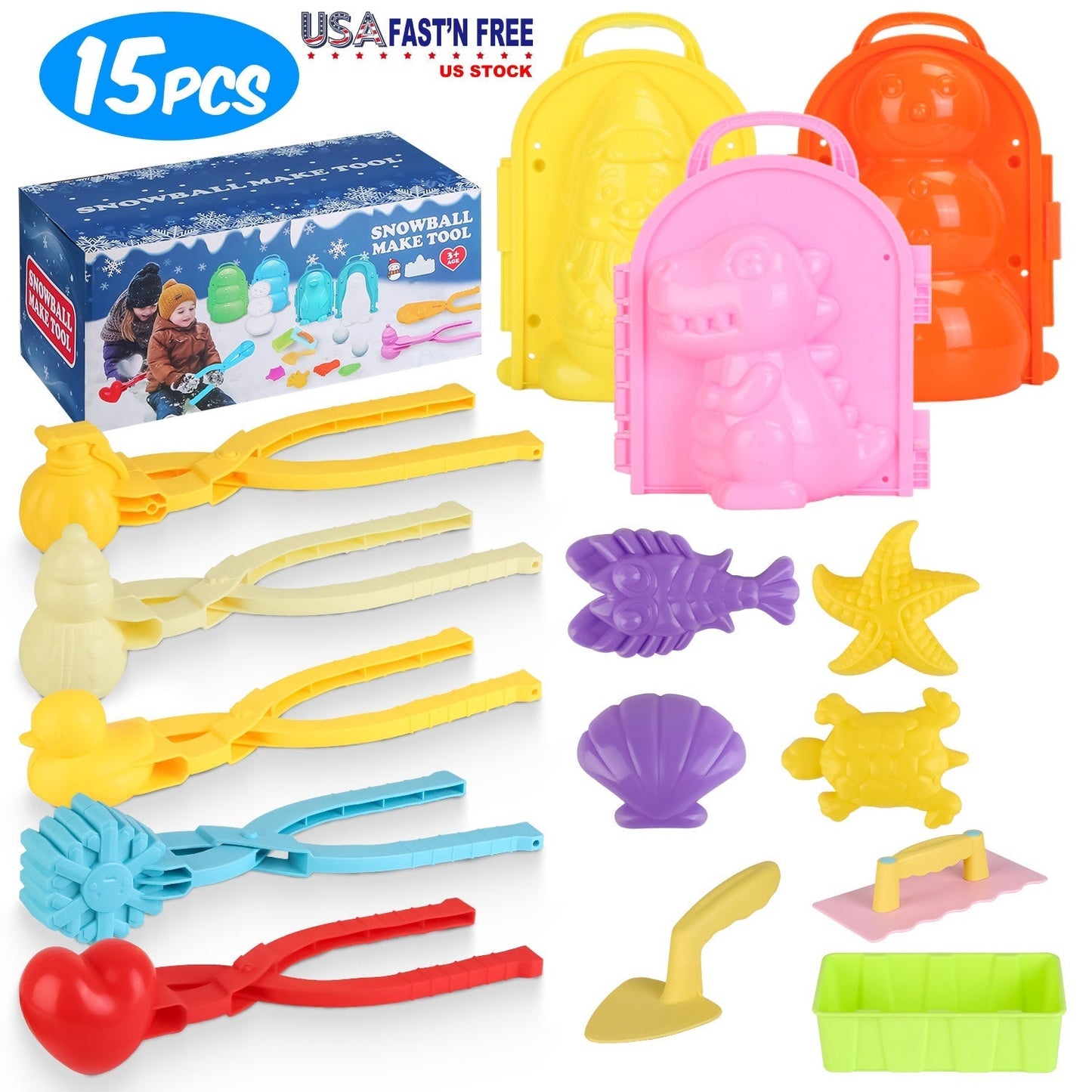 Kit de herramientas para bolas de nieve GBruno de 15 piezas
