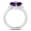 2.55 Carat Amethyst and White Topaz Sterling Silver Ring