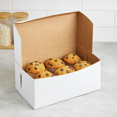 Cake Box - 8x4x4 - Cookie, Cupcake Box - Korvel