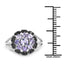 1.18 Carat Genuine Tanzanite & Black Spinel Sterling Silver Ring
