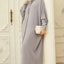 Vestido Abaya Elegante de Manga Larga para Mujeres