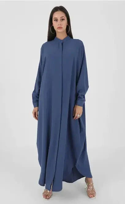 Vestido Abaya Elegante de Manga Larga para Mujeres