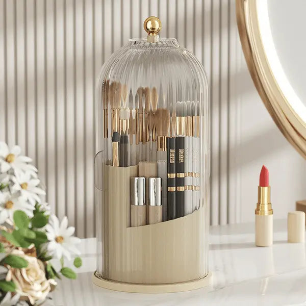 Organisateur de pinceaux de maquillage Rollabrush 360° avec rangement pour rouges à lèvres