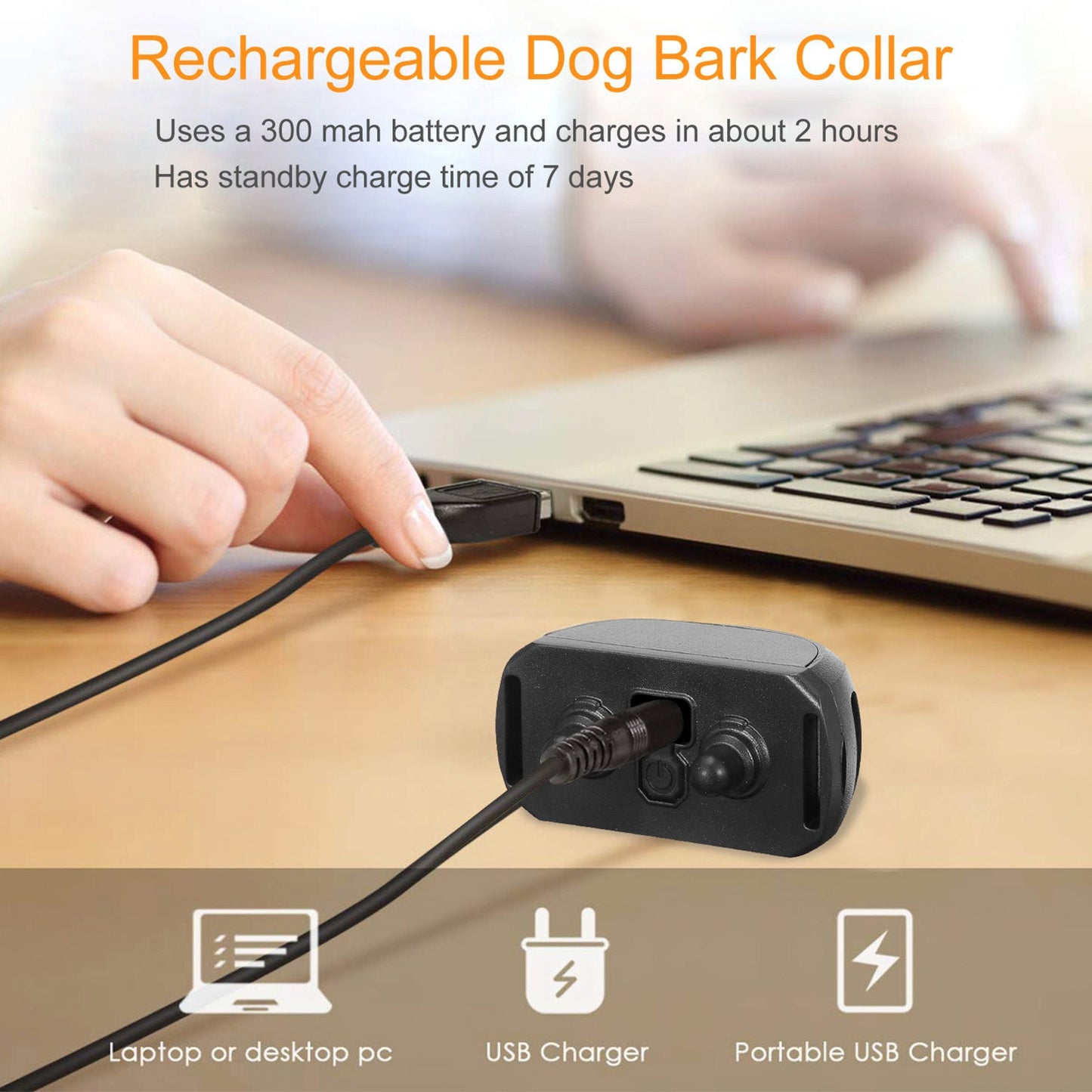 GBruno Adjustable Dog Bark Collar