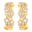14K Yellow Gold Diamond Honeycomb Hoop Earrings - 24MM