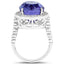18.50 Carat Tanzanite and Diamond 18K White Gold Engagement Ring
