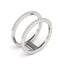 14k White Gold Dual Band Design Ring with Diamonds