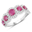 1.99 Carat Ruby and Diamond 14K White Gold Engagement Ring