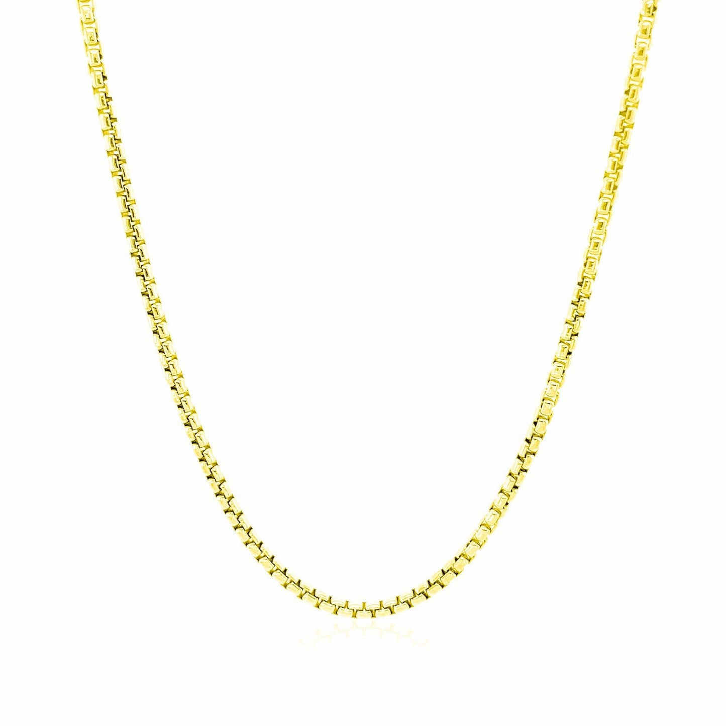 14k Yellow Gold Round Box Chain - 1.7mm