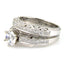 .54ct Ensemble de Bagues de Fiançailles de Style Antique en Or Blanc 18KT