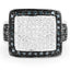 Bague en argent sterling avec diamants blancs et bleus de 0,64 carat