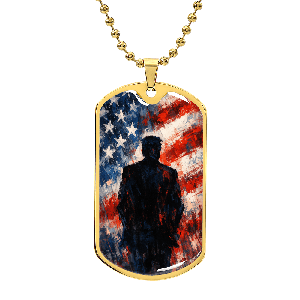 Collar de Perro Dog Tag Silueta Americana Abstracta