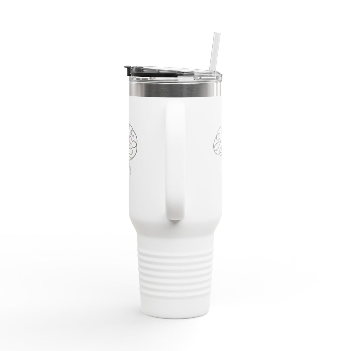 Abstract Brain Line Art 40oz Insulated Tumbler with Handle