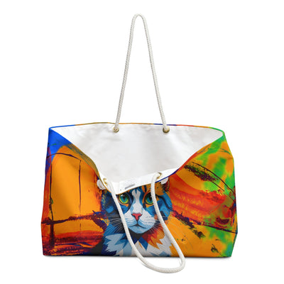 Abstract Cat Weekender Bag - Stylish & Functional
