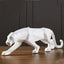 Estatua de Leopardo de Resina Abstracta: Decoración Moderna para Oficina en Casa