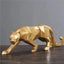 Estatua de Leopardo de Resina Abstracta: Decoración Moderna para Oficina en Casa