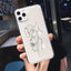 Coque de téléphone en silicone doux abstrait pour iPhone 14/13/12 Pro