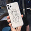 Coque de téléphone en silicone doux abstrait pour iPhone 14/13/12 Pro