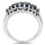 2.70 Carat Blue Sapphire Cluster Ring in Sterling Silver