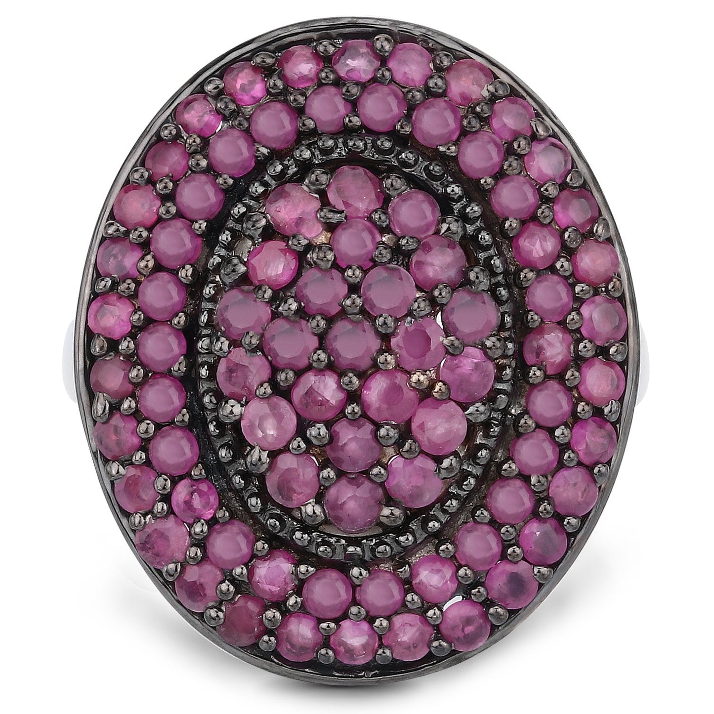 Bague de fiançailles en rubis véritable de 3,11 carats en argent sterling .925