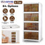 4-Tier Foldable Storage Bins with Magnetic Doors & Wheels