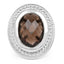 7.90 Carat Genuine Smoky Quartz Sterling Silver Ring