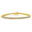 14K Yellow Gold Plated Sterling Silver Diamond Tennis Bracelet - 8.0 Cttw
