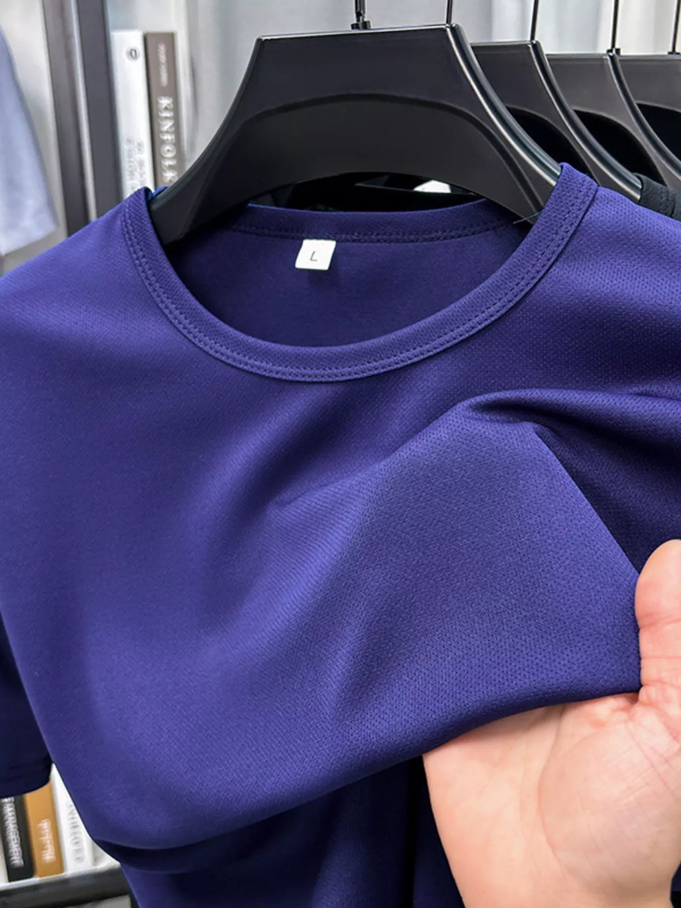 Camiseta de Manga Corta de Cuello Redondo para Hombre en Tallas Grandes