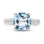Bague en argent sterling avec topaze bleue et topaze blanche de 4,62 carats