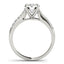 Bague de fiançailles en diamant taille ronde en or blanc 14 carats (1 5/8 cttw)