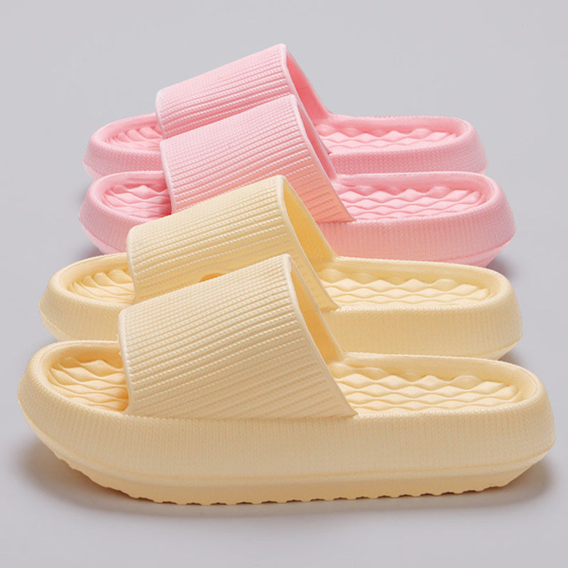 Chaussons d'été en EVA avec motif en losange - Chaussures d'intérieur pour femmes