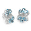 Boucles d'oreilles en topaze bleue et topaze blanche de 10,26 carats en argent sterling