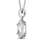 Pendentif semi-monture en or blanc 14K avec diamant blanc de 0,18 carat