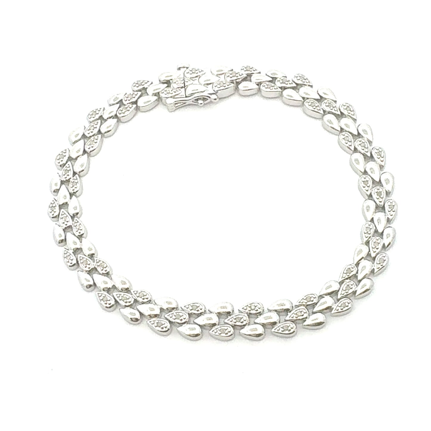 Genuine .25ct Diamond Tennis Bracelet in Sterling Silver
