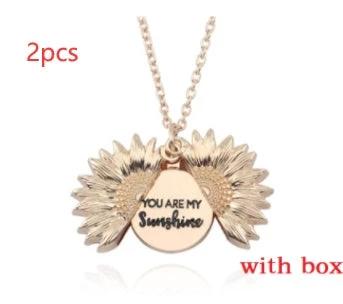 Collar de Letras Dobles Girasol
