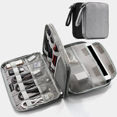 Accesorios digitales bolsa de acabado cargador de datos Cable de doble capa accesorios de viaje bolsa auriculares Usb Flash Drive organizar - Korvel
