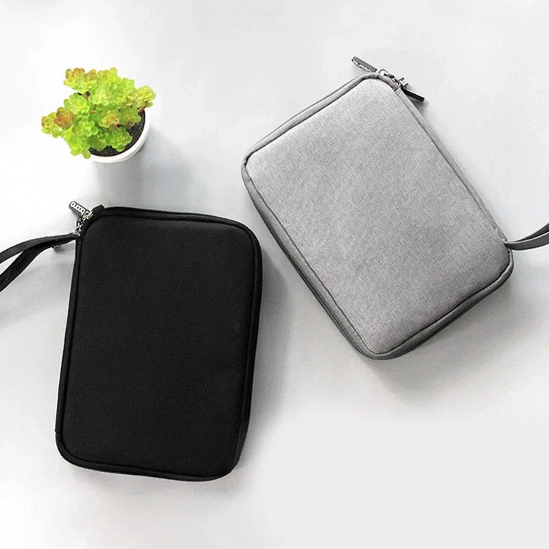 Accesorios digitales bolsa de acabado cargador de datos Cable de doble capa accesorios de viaje bolsa auriculares Usb Flash Drive organizar - Korvel