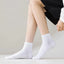 ACCFOD Women's Thin Cotton Ankle Socks - 5 Pairs in White & Black