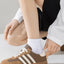 ACCFOD Women's Thin Cotton Ankle Socks - 5 Pairs in White & Black