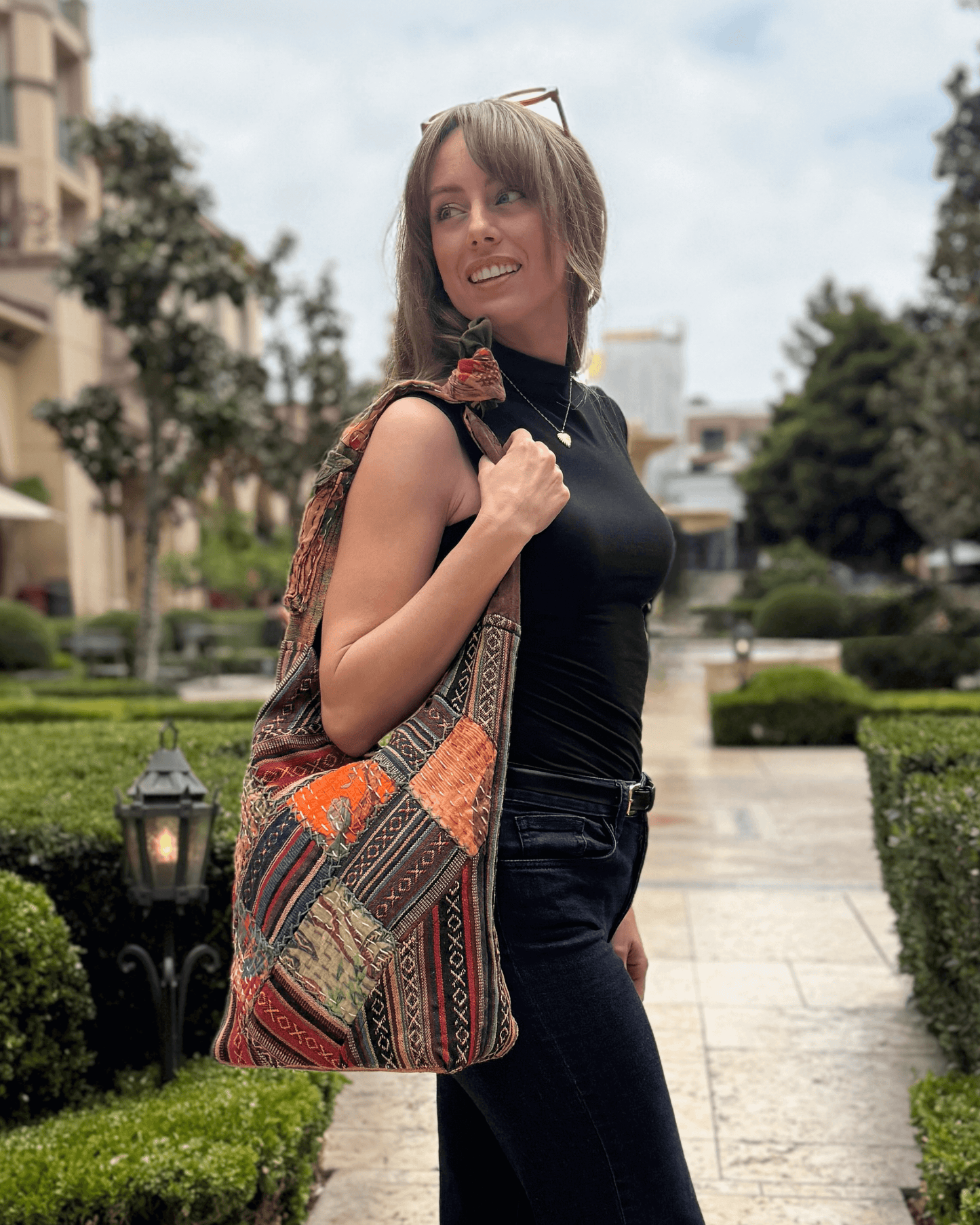 Bolso Hobo de Parchwork Acolchado de la Colección Kathmandu