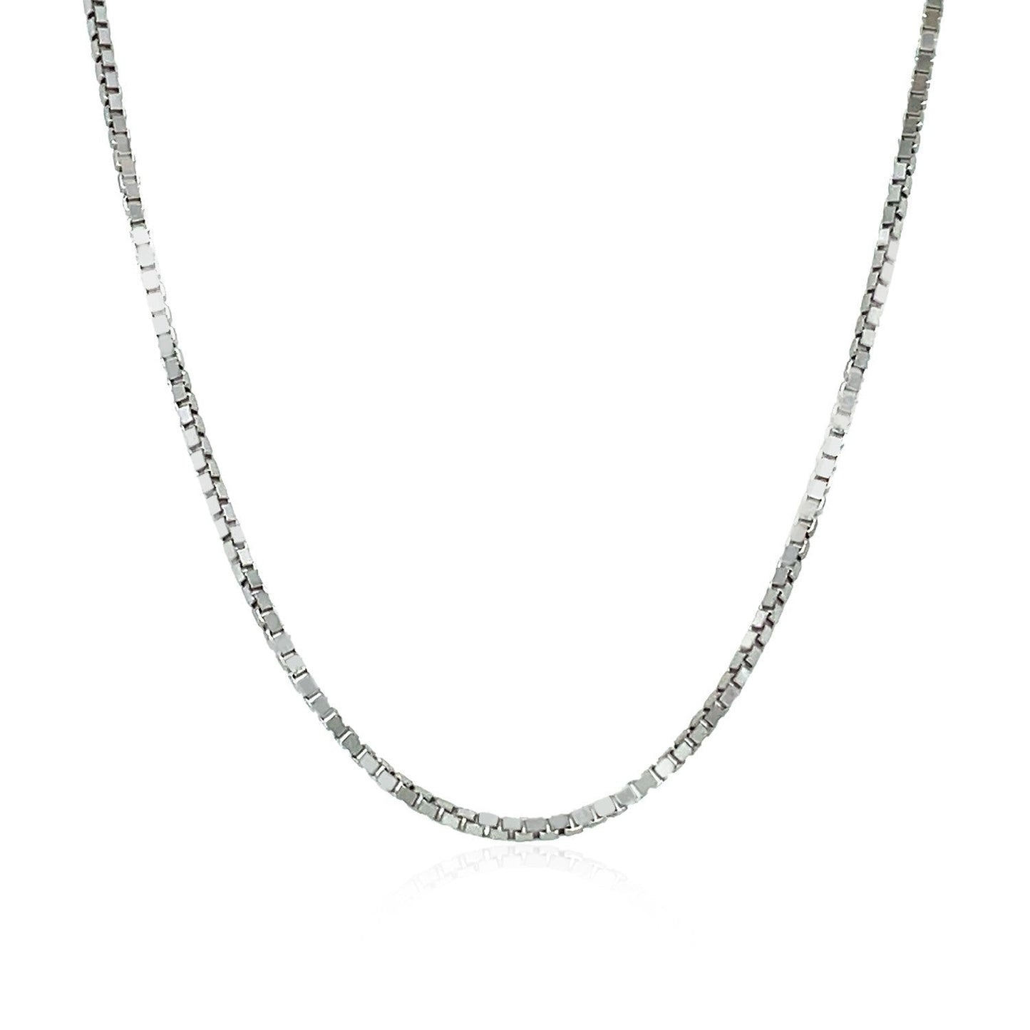 14k White Gold Classic Box Chain - 1.1mm