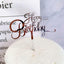 Elegante Topper de Pastel de Acrílico Doble Cara para Celebraciones