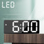 Reloj despertador LED de espejo acrílico premium con control por voz