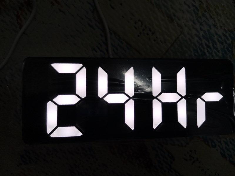 Reloj despertador LED de espejo acrílico premium con control por voz