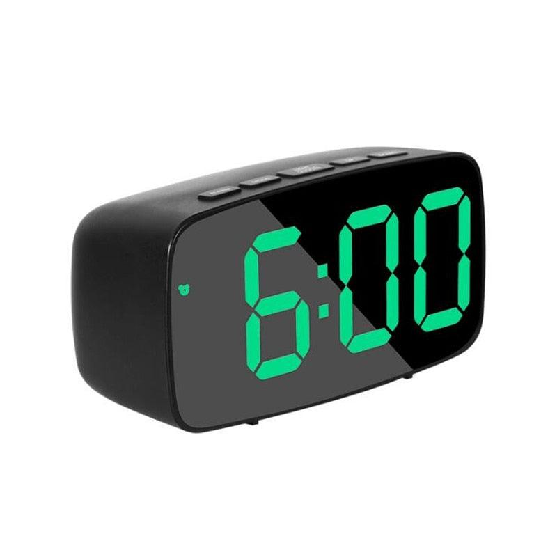 Reloj despertador LED de espejo acrílico premium con control por voz