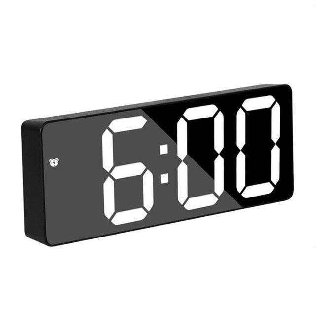 Reloj despertador LED de espejo acrílico premium con control por voz