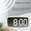 Reloj despertador LED de espejo acrílico premium con control por voz